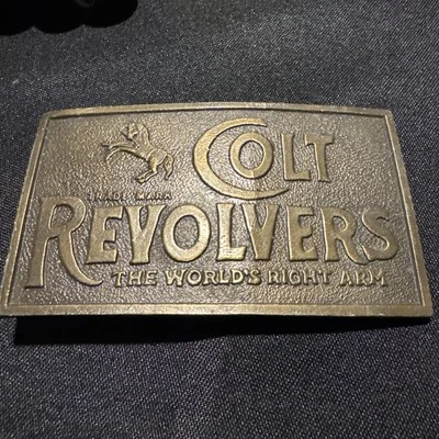 Vingahe Colt Revolvers Lewis Belt Buckle "The World's Right Arm" Chicago  - Image 1 of 4