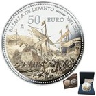 Silbermünze Schlacht von Lepanto 450. Jubiläum 2021 Spanien - im Etui - 5 Oz PP