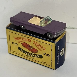 Matchbox. Lesney,39 b Pontiac Cabrio in viola.Come nuovo in scatola tipo C, originale - Foto 1 di 6