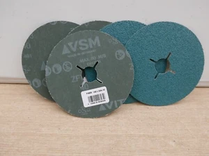 5 X VSM 125MM 5" INOX ANGLE GRINDER FIBRE BACKED SANDING DISCS 40GRIT - Picture 1 of 1