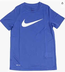 Nike Kids Boy's Dry Short Sleeve Training T-Shirt Game Royal Blue Small - Picture 1 of 2