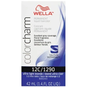 SALON HAIR WELLA COLOR CHARM PERMANENT DYE LIQUID 12C/1290 ULTRA LIGHT BLONDE - Picture 1 of 2