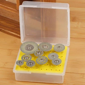 10pcs/set Diamond Cutting Wheel Disc Blades Shank Sanding Rotary Tool for Power - Picture 1 of 12