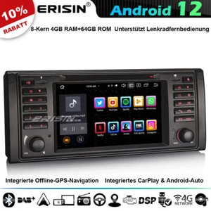 8-Kern 64GB Android 13 Autoradio GPS Navi für BMW 5er X5 E39 E53 M5 BT 5.0 WiFi - Bild 1 von 12