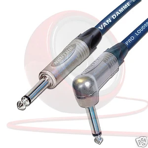 Neutrik Angled Jack to Jack, Van Damme Cables. Amp Head Connection cable Blue - Imagen 1 de 1