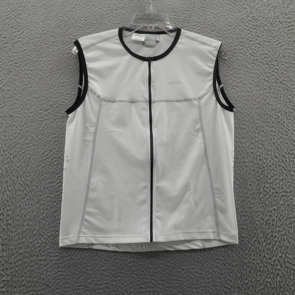 Craft L3 Protection Cycling Jersey XL White Womens Full Zip Sleeveless Stretch Foto 1 de 4