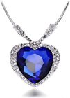 Titanic Heart Of The Ocean Necklace With Soft Pouch