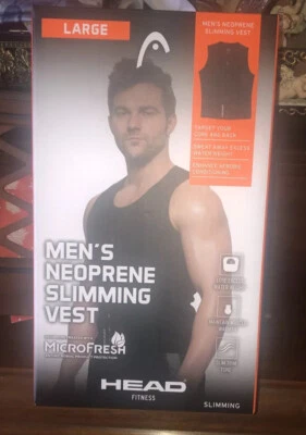 Chaleco negro de neopreno Head Fitness para hombre con cremallera adelgazante gimnasio entrenamiento talla L Foto 1 de 4