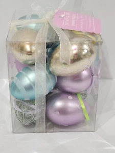 Easter Spring Pastel Lavender Blue 2.25" Egg Ornaments Home Decor 12pc - Picture 1 of 3