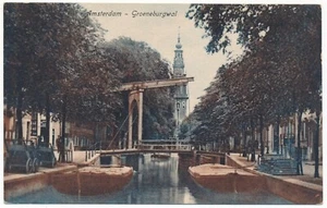Drawbridge over Groenburgwal Canal Amsterdam Netherlands Staalstraat Ophaalbrug - Picture 1 of 2