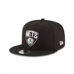 Brooklyn Nets New Era schwarz 9Fifty Basic Druckknopflasche verstellbare Mütze - Bild 1 von 3