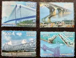 India 2007 Landmark Bridges Architecture stamp set 4v MNH - Picture 1 of 3