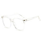 Faux cadre carré lentilles transparentes lunettes geek protection UV nerd mode unisexe