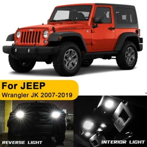 White LED Interior + Reverse Light Package Kit For JEEP Wrangler JK 2007-2020 - Bild 1 von 15