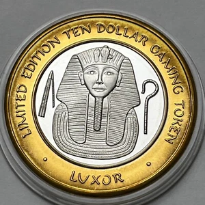 LUXOR LV Limited Edition Ten Dollar Gaming Token .999 Fine Silver Strike Rare - Bild 1 von 20