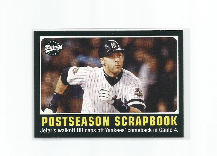 DEREK JETER (New York Yankees) 2002 UPPER DECK VINTAGE POSTSEASON SCRAPBOOK #297 - Image 1 of 1