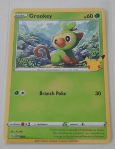Pokemon GROOKEY 25th Anniversary McDonald's 8/25 NON-HOLO Promo Card 2021  - Picture 1 of 1