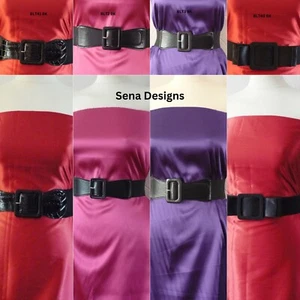 Cinturón Mujer Ancho Elástico Elastizado Cintura Hebilla Cuadrada - Imagen 1 de 5