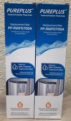 2 Pack PurePlus NSF Replacement Water Filter PP-RWF0700A Fits Samsung/Kenmore - Image 1 of 3