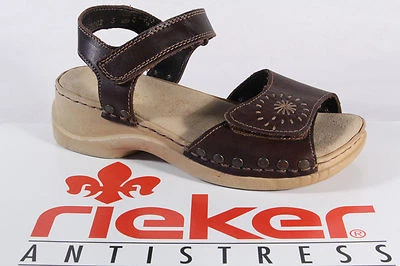 Sandalia de niña Rieker sandalias sandalias cuero auténtico marrón ¡NUEVA!! Foto 1 de 4