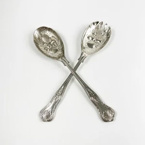 Juego de Serciones Tenedor Cuchara Cuchara Plateada Floral Mazel Italia - Imagen 1 de 5
