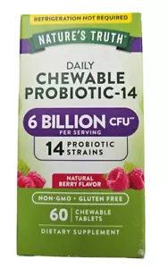 Natures Truth PROBIOTIC 14 Chewable Tablets 60ct Berry Flavor __ - Picture 1 of 3