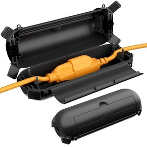 2 Pack Compact Outdoor Extension Cord Cover Ip44 Waterproof Box And Safety Housi - Picture 1 of 9