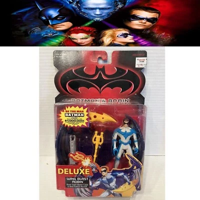 Batman & Robin Deluxe Wing Blast Robin MOC Kenner 1997 DC Comics - Image 1 of 3