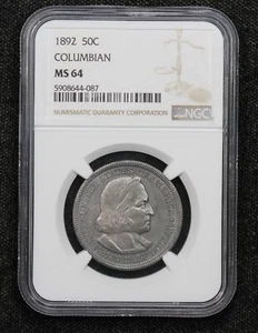 1892 Columbian Exposition Commemorative Half Dollar NGC MS-64 2235 - Picture 1 of 5