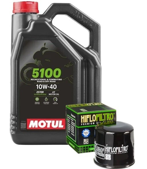 Motul 5100 10W40 Engine Oil & Filter for Ducati 748 E 2000-2003 - Image 1 of 4