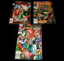 Vintage Comic Book, MARVEL, LOT OF 3, RAVAGE 2099, #'s 1, 2, 4, 1992, Mutroids