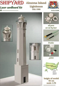 Kartonmodell Leuchtturm Alcatraz Lasercut-Modell 1:72 Shipyard - Bild 1 von 5