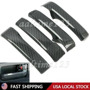 Carbon Fiber ABS Interior Door Handle Cover Trim Kit For Toyota For Tundra 07-20 - Foto 1 di 6