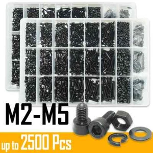 Hex Socket Head Screws Set Allen Screw Nut Steel Button Head Socket Cap Bolt - Picture 1 of 29