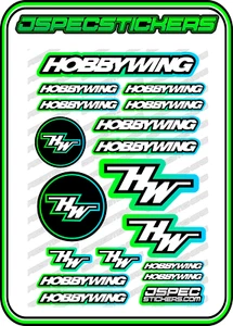 HOBBYWING RC STICKER SET A5 ESC BRUSHLESS MOTOR XR10 SENSOR CRAWLER DRIFT BLU GR - Picture 1 of 8