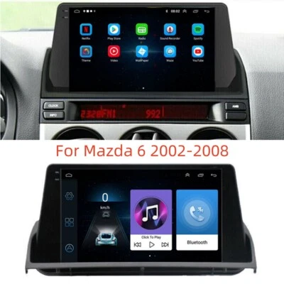 9'' Android 12 1+16GB Car Stereo Radio GPS WIFI Head Unit For Mazda 6 2002-2008 - Image 1 of 4