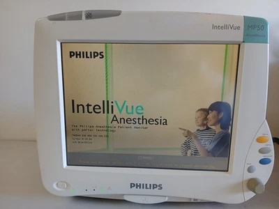 Philips Intellivue Anesthesia MP50 Patient Monitor - White w/ Power Cord - Image 1 of 4