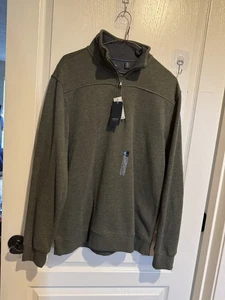 Arrow men’s pull over fleece quarter zip size med NWT OLIVE -GIFT!! - Picture 1 of 5