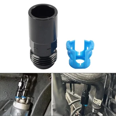 8AN Stecker auf 3/8" Buchse SAE Schnelltrenn-Aufsteck-EFI-Kraftstoffverteiler DE - Image 1 of 4