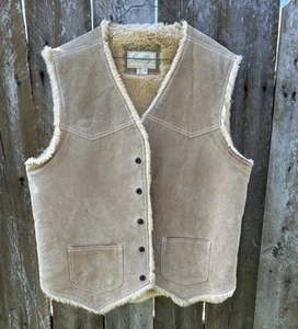 Scully Herren Lederweste Gr. Small braun Sherpa Kunstfell gefüttert Western Zocker - Bild 1 von 8