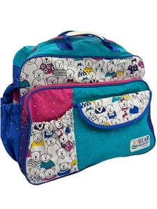 Vintage Gerber Bear Necessities Diaper Bag Large 16” Bears All Over HTF - Picture 1 of 18