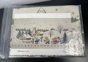 Vintage Lindhorst Winter Adventskalender Stickerei Nadelspitze Set Germany NOS - Bild 1 von 3