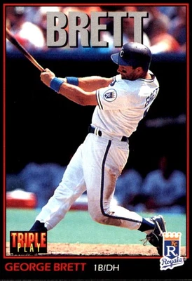 George Brett 1993 Triple Play #214 Blue Jays MLB READ FREE SHIPPING AutographDen - Image 1 of 2