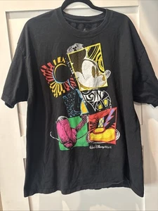 Hanes Disneyworld Disneyland Short Sleeve Colorblock Mickey Mouse t-Shirt XL - Picture 1 of 2
