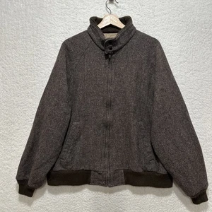 Vintage PENDLETON 100% Wool Brown Full Zip Jacket Size XL Made In USA - Picture 1 of 14