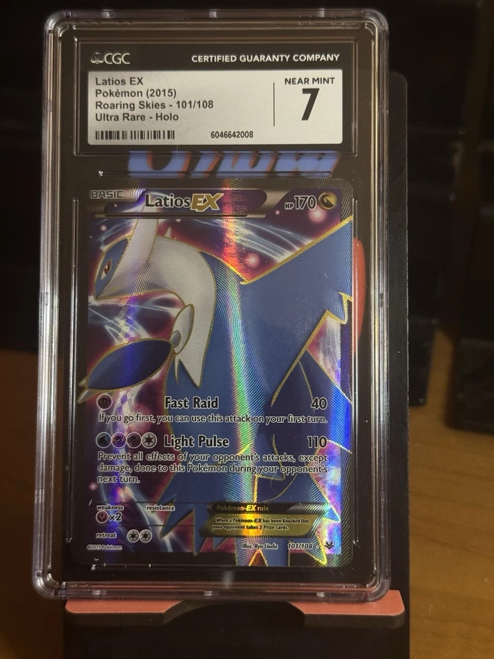 Pokémon Latios EX Full Art Ultra Rare TCG Card Roaring Skies 101/108 CGC 7 - Image 1 of 2