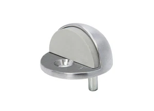 Floor Mounted Low Profile 3/32" Base Dome Stop 1" Tall - Satin Chrome - Picture 1 of 1
