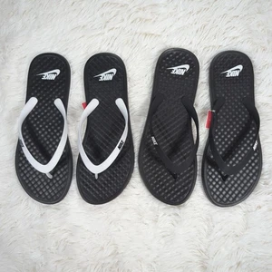 Men's Nike On Deck Flip Flop Sandals Black Black/White Size 13 14 15 CU3958 - Picture 1 of 8