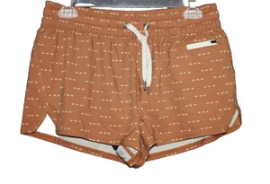 Vuori Women's Clementine Shorts Athletic Lined Womenss Size Medium Mustard Brown - Picture 1 of 2