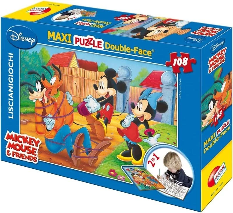 Lisciani Puzzle 108 Pz Maxi Mickey My Friend Double Face 31740 - Immagine 1 di 1
